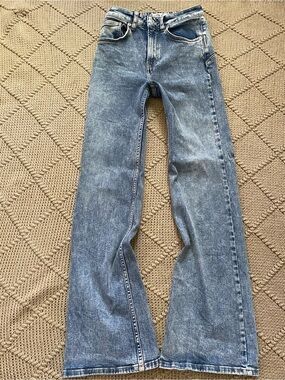 Free People We The Free Thunderbird Pink Lightning Bolt Jeans